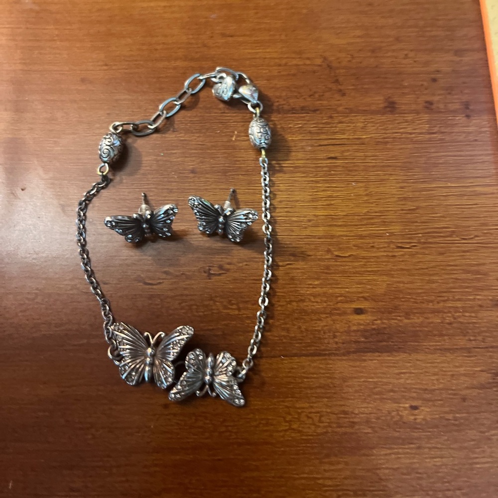 Brighton butterfly set like new Sterling Silver